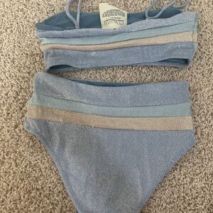 Elysiian blue sparkle bikini